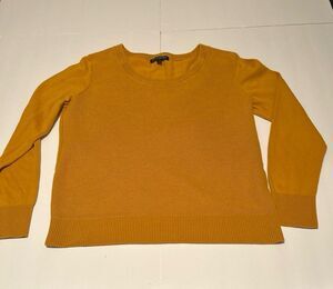 Banana Republic Women’s Large Burnt Orange Textured Cotton Knit Sweater